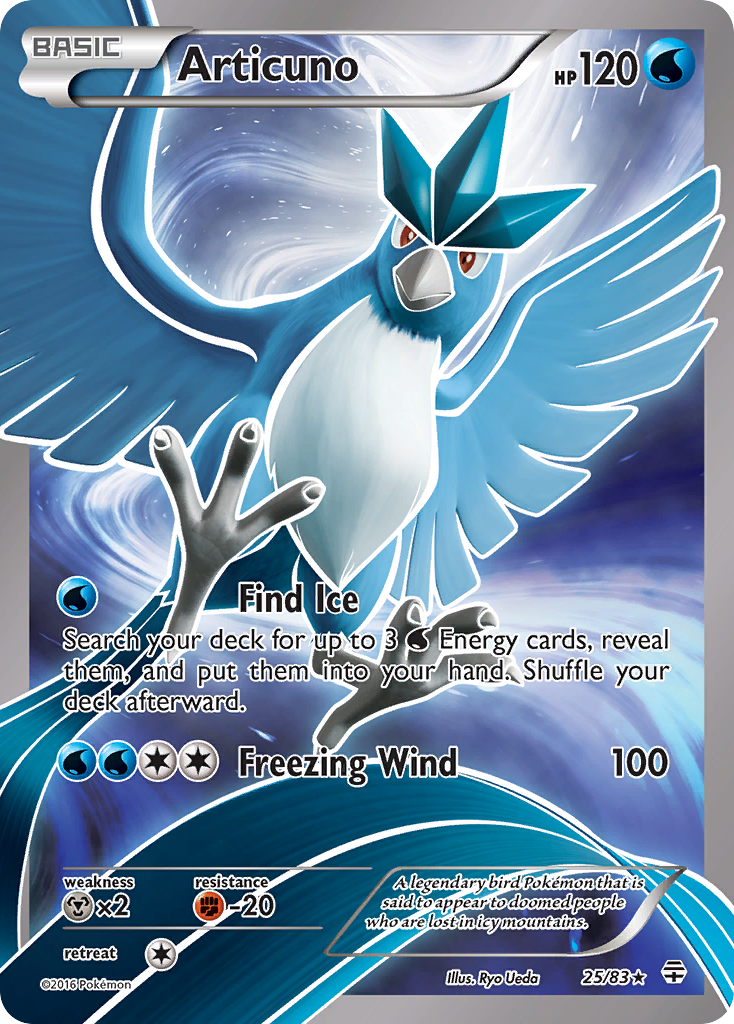 Articuno Full Art 25/83 XY Generations