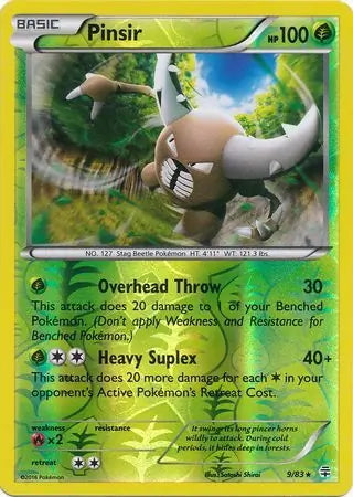Generations Pinsir #9/83 reverse holo