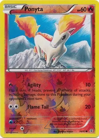 Generations Ponyta #14/83 reverse holo