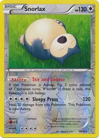 Generations Snorlax #58/83 reverse holo