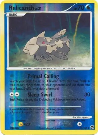 Great Encounters Relicanth #51/106 reverse holo