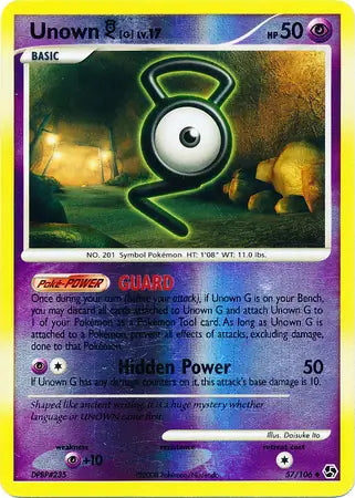 Great Encounters Unown G #57/106 reverse holo