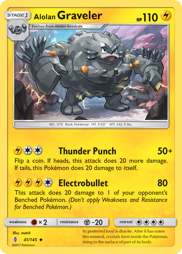 Guardians Rising Alolan Graveler #41/145
