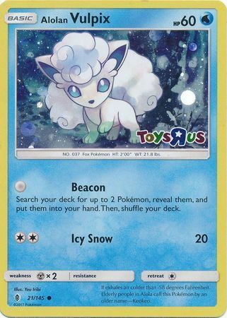 Guardians Rising Alolan Vulpix #21 Toys R Us Promo