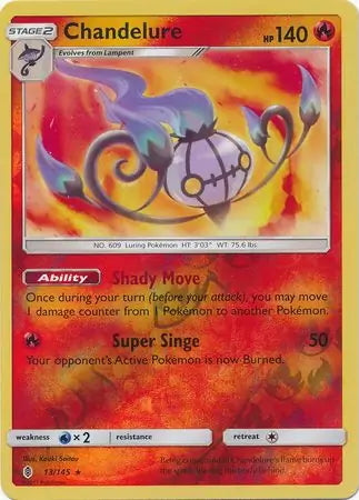 Guardians Rising Chandelure #13/145 reverse holo