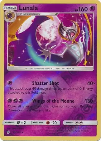 Guardians Rising Lunala #61/145 reverse holo