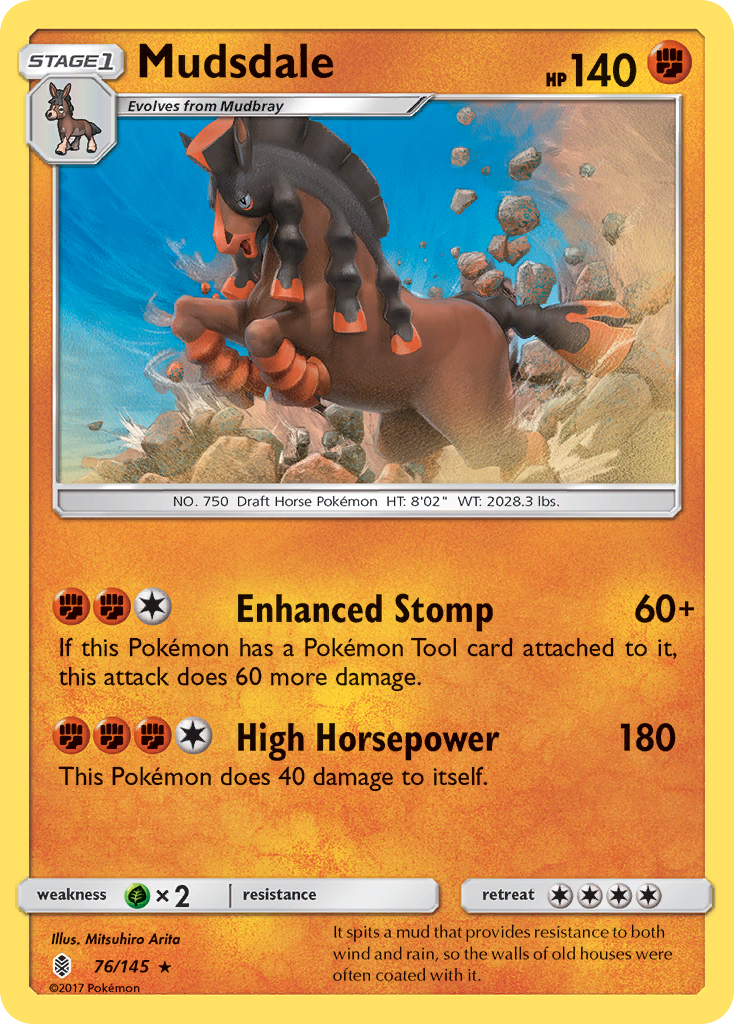 Guardians Rising Non - Holo Mudsdale #76/145