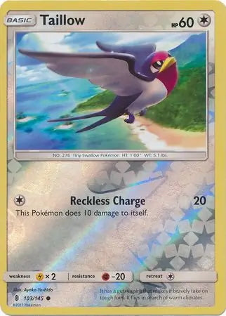 Guardians Rising Taillow #103/145 reverse holo