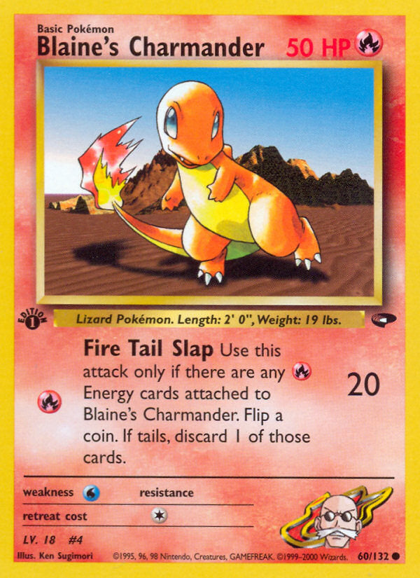 Gym Challenge Blaine's Charmander #60/132 first edition