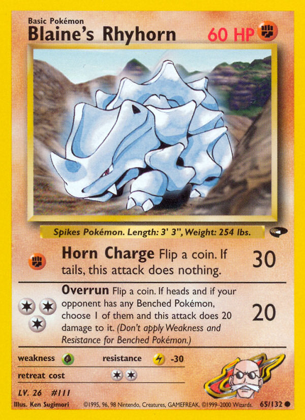 Gym Challenge Blaine's Rhyhorn #65/132 unlimited