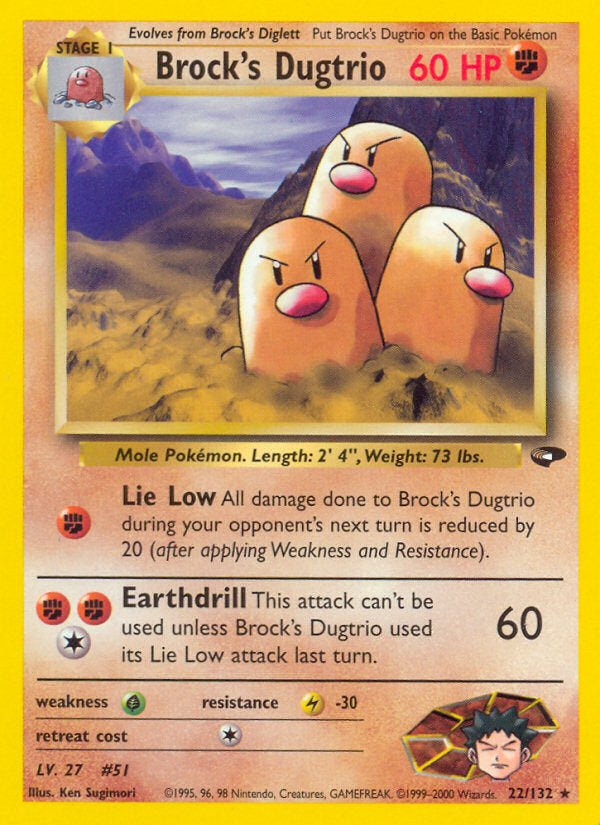 Gym Challenge Brock's Dugtrio #22/132 unlimited