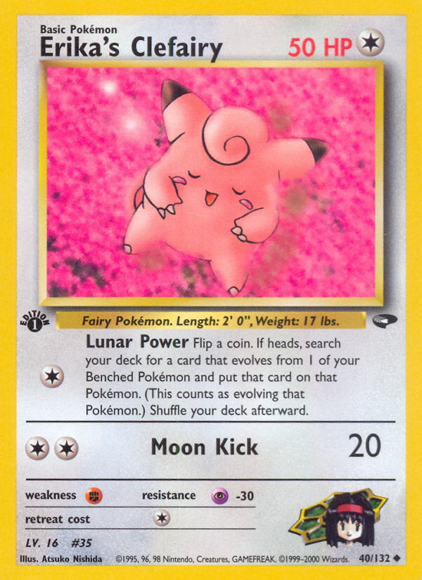 Gym Challenge Erika's Clefairy #40/132 first edition