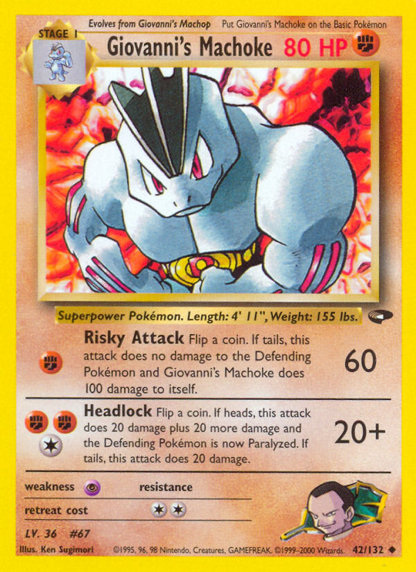 Gym Challenge Giovanni's Machoke #42/132 unlimited