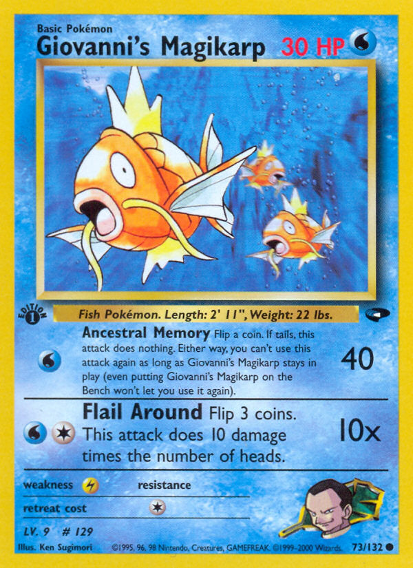 Gym Challenge Giovanni's Magikarp #73/132 first edition