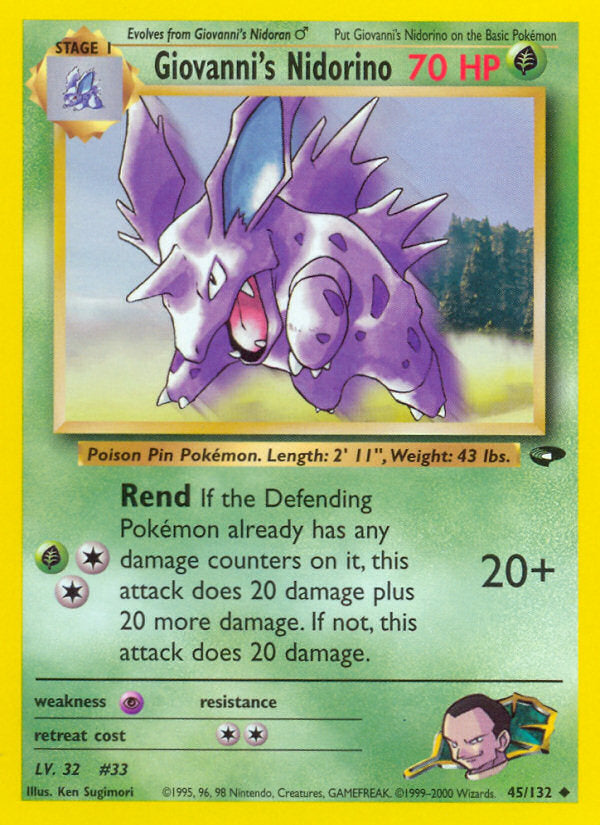 Gym Challenge Giovanni's Nidorino #45/132 unlimited