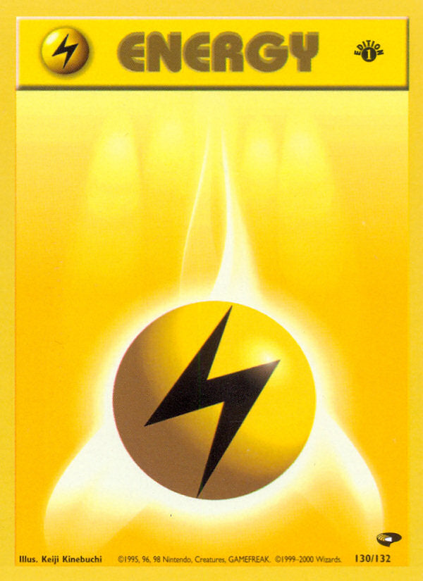 Gym Challenge Lightning Energy #130/132 first edition