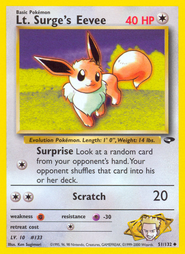 Gym Challenge Lt. Surge's Eevee #51/132 unlimited