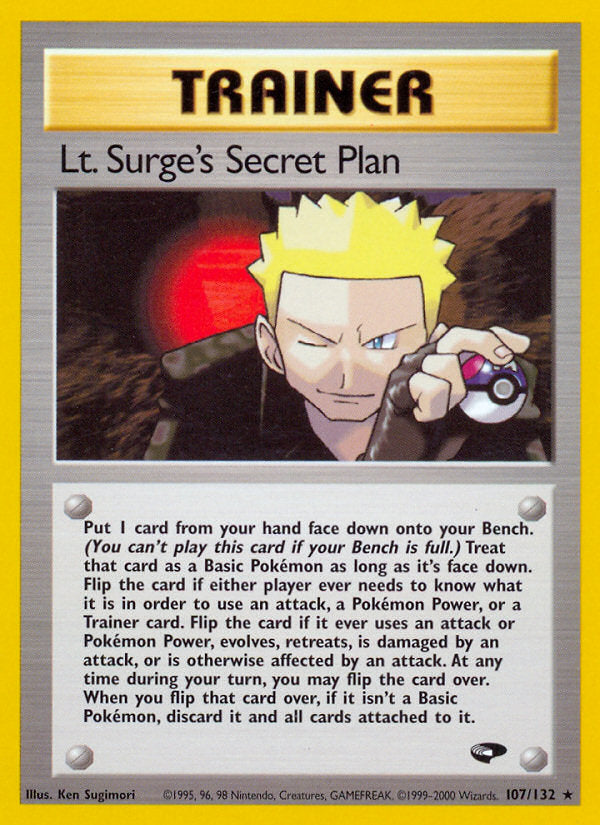 Gym Challenge Lt. Surge's Secret Plan #107/132 first edition