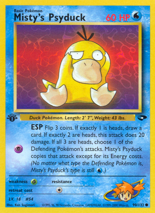 Gym Challenge Misty's Psyduck #90/132 first edition