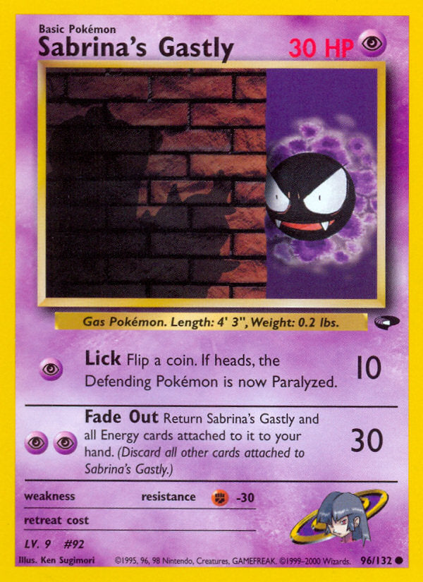 Gym Challenge Sabrina's Gastly #96/132 unlimited