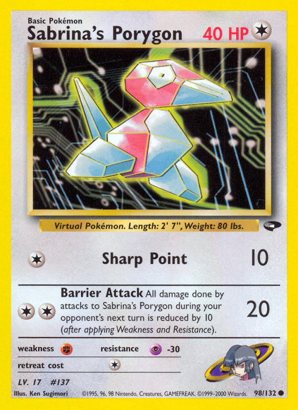 Gym Challenge Sabrina's Porygon #98/132 unlimited
