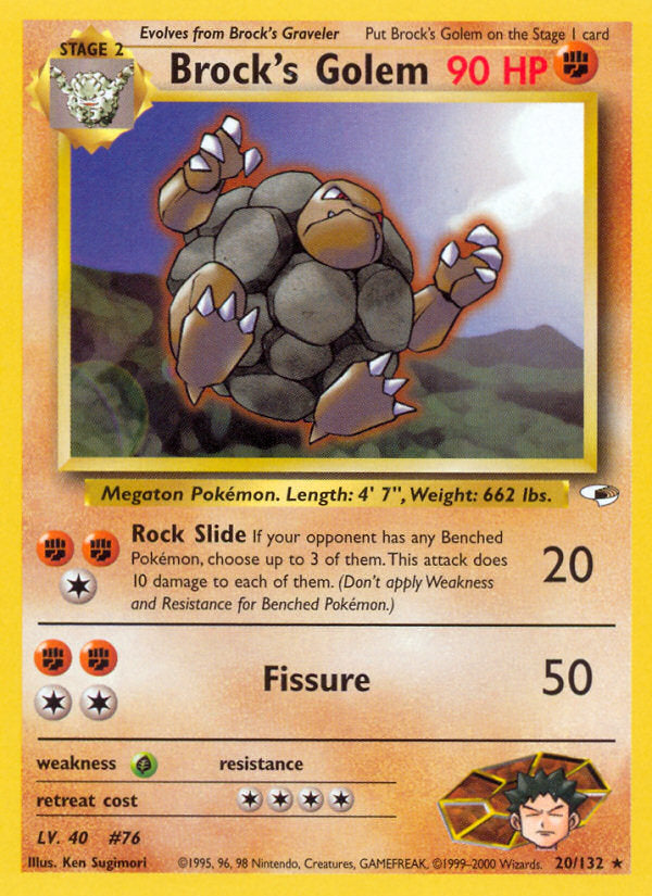 Gym Heroes Brock's Golem #20/132 unlimited