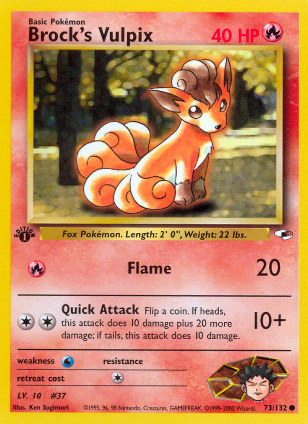 Gym Heroes Brock's Vulpix #73/132 first edition
