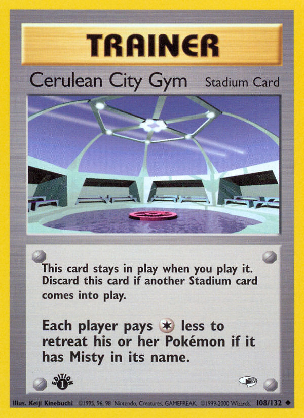 Gym Heroes Ceulean City Gym #108/132 first edition