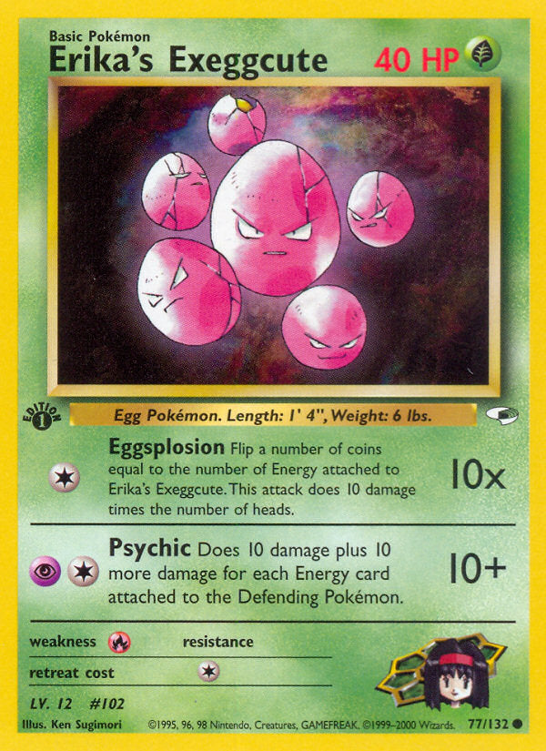 Gym Heroes Erika's Exeggcute #77/132 first edition