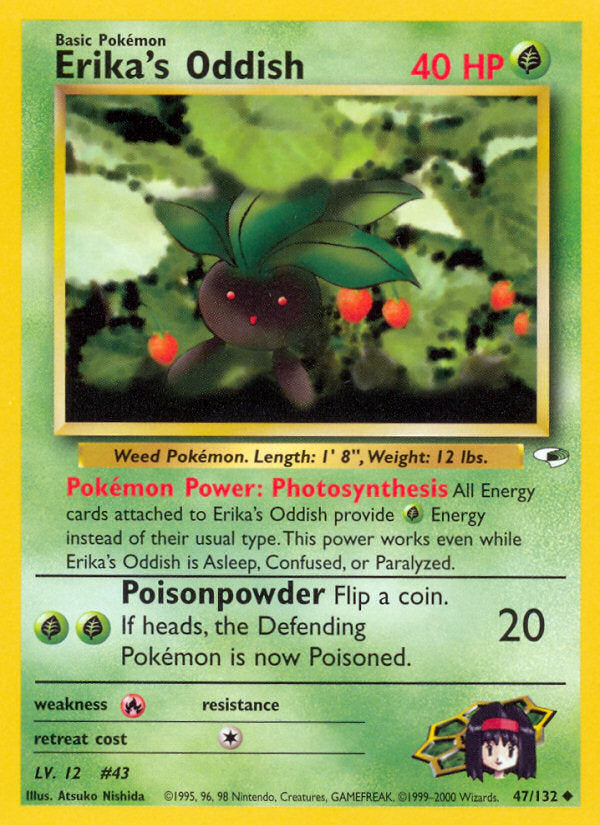 Gym Heroes Erika's Oddish #47/132 unlimited