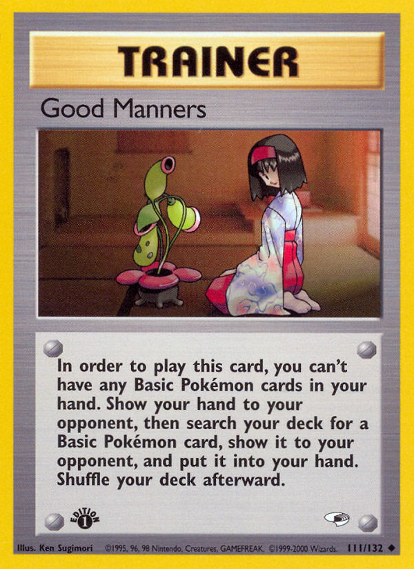 Gym Heroes Good Manners #111/132 first edition