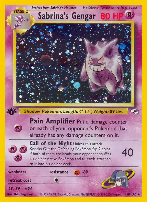 Gym Heroes Holo Sabrina's Gengar #14/132 first edition