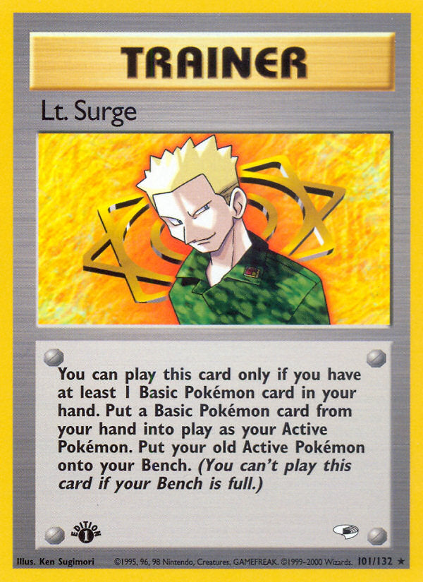 Gym Heroes Lt. Surge #101/132 first edition