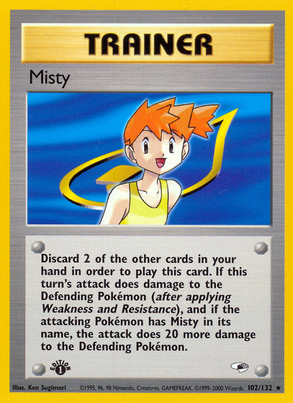 Gym Heroes Misty #102/132 first edition