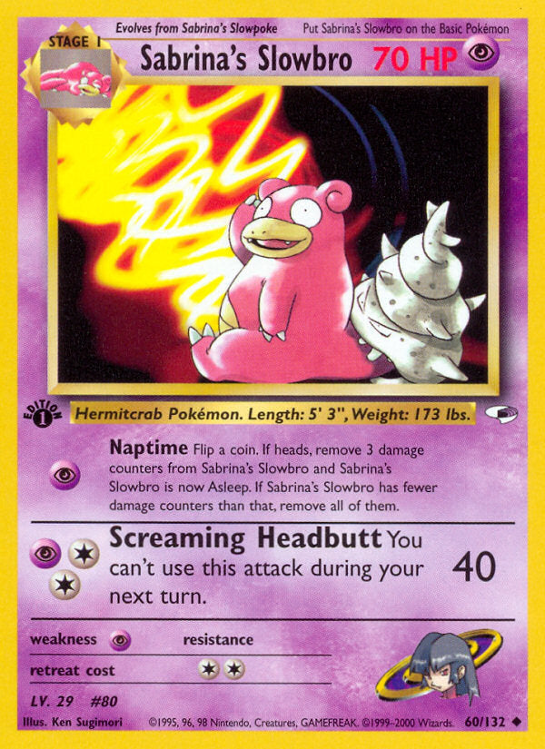 Gym Heroes Sabrina's Slowbro #60/132 first edition