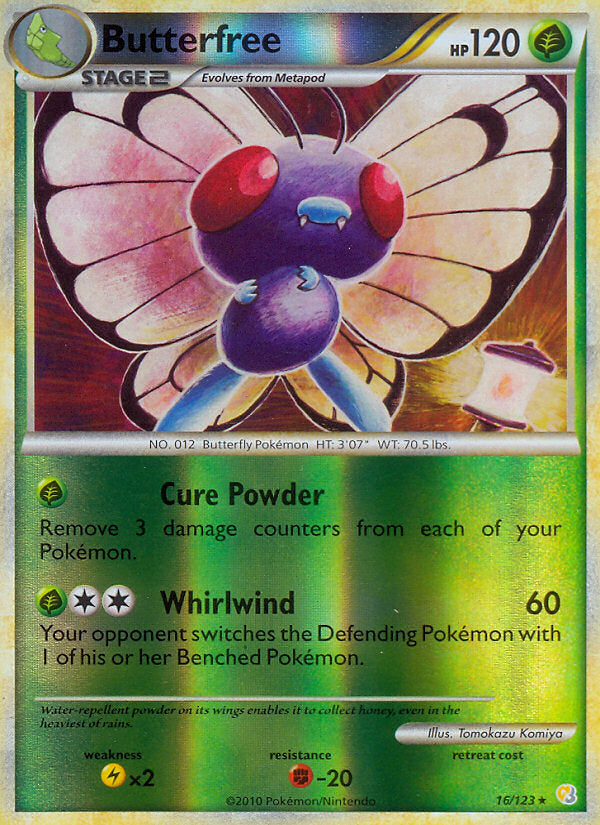 HeartGold SoulSilver Butterfree #16/123 reverse holo