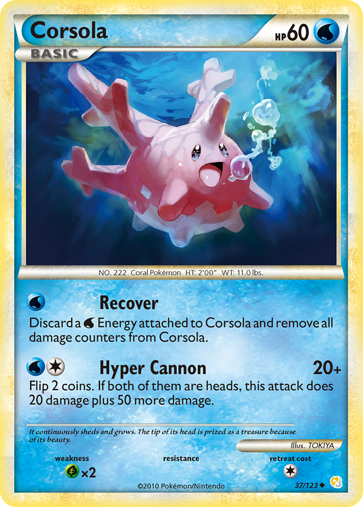 HeartGold SoulSilver Corsola #37/123