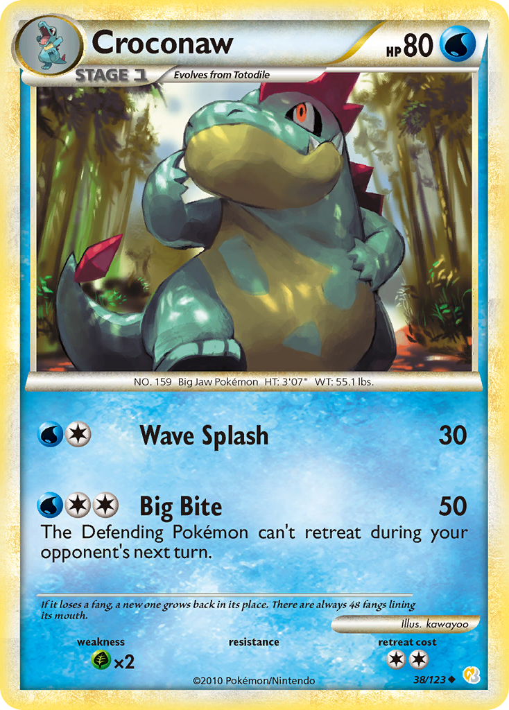 HeartGold SoulSilver Croconaw #38/123
