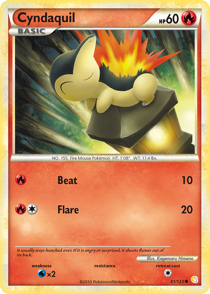 HeartGold SoulSilver Cyndaquil #61/123