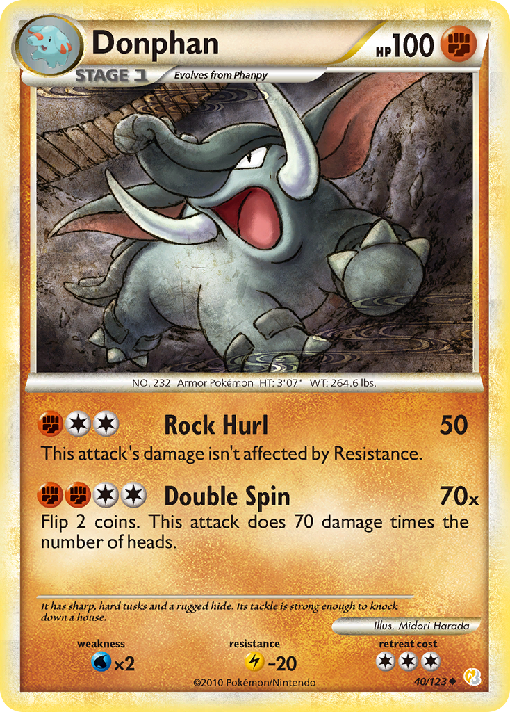 HeartGold SoulSilver Donphan #40/123