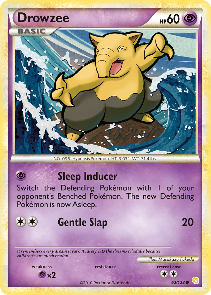 HeartGold SoulSilver Drowzee #62/123