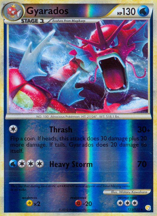 HeartGold SoulSilver Holo Gyarados #123/123 reverse holo