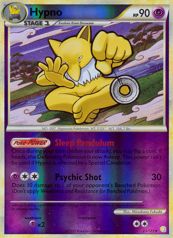 HeartGold SoulSilver Hypno #23/123 reverse holo