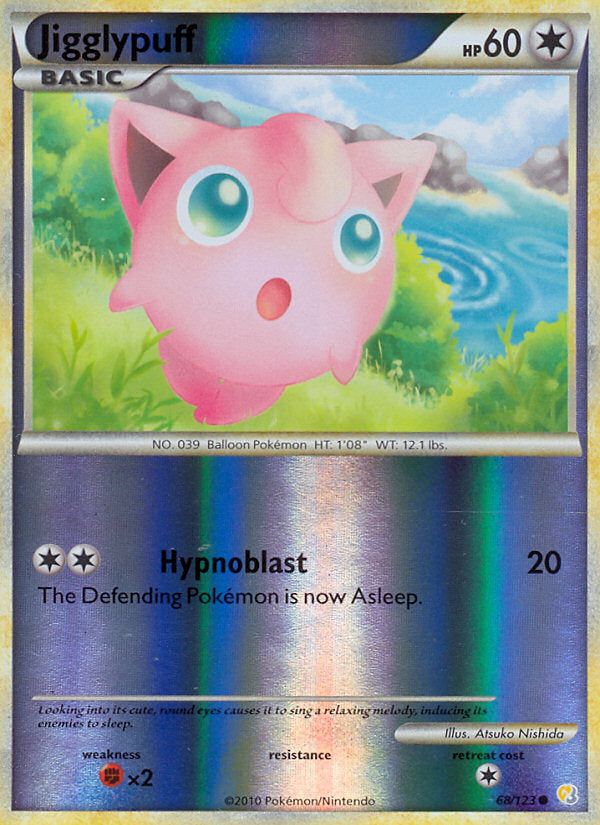 HeartGold SoulSilver Jigglypuff #68/123 reverse holo