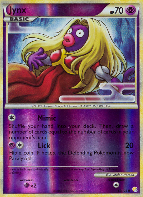 HeartGold SoulSilver Jynx #69/123 reverse holo