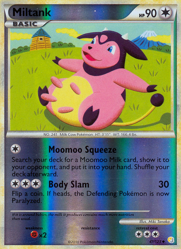 HeartGold SoulSilver Miltank #47/123 reverse holo