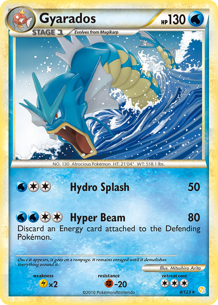 HeartGold SoulSilver Non - Holo Gyarados #4/123