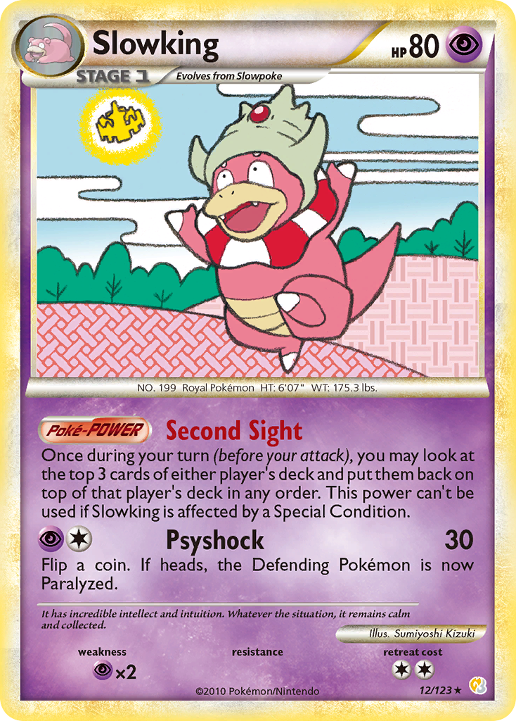 HeartGold SoulSilver Non - Holo Slowking #12/123
