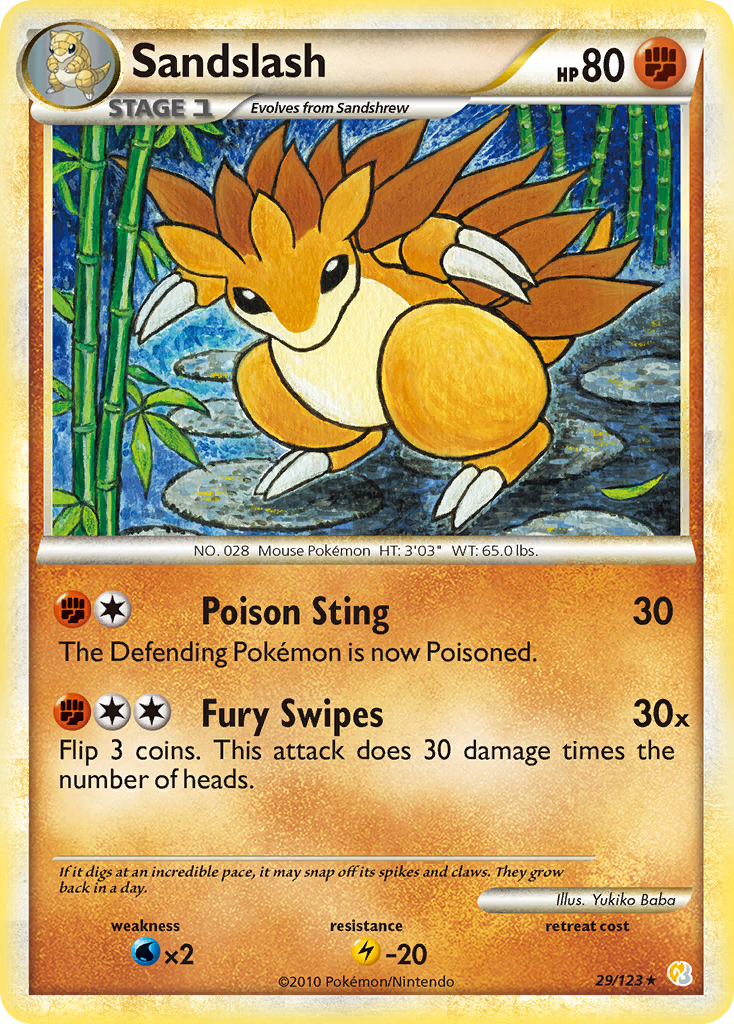 HeartGold SoulSilver Sandslash #29/123