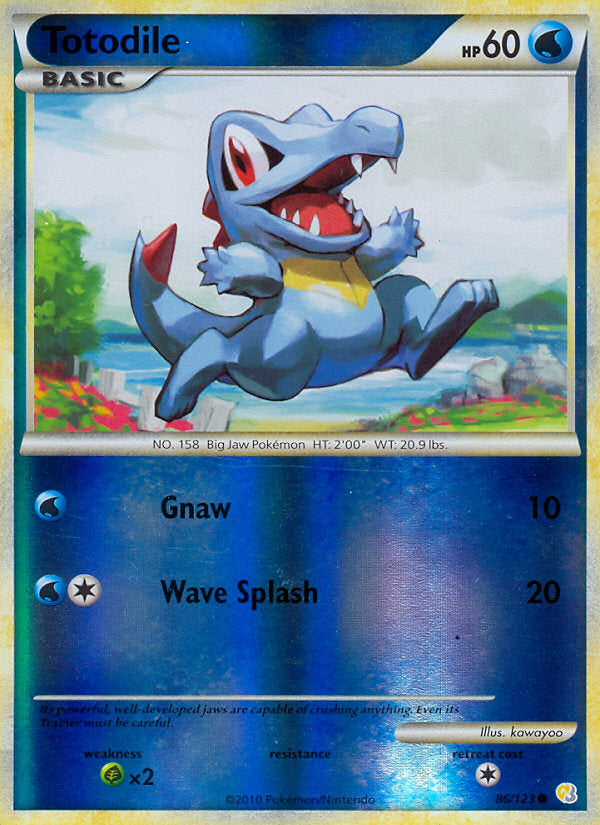 HeartGold SoulSilver Totodile #86/123 reverse holo